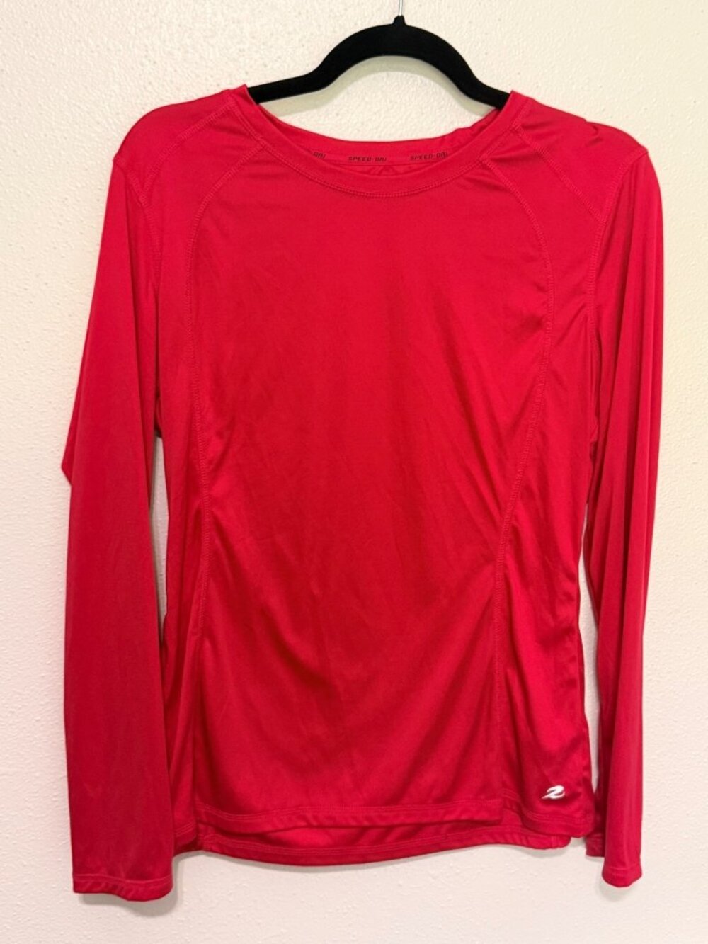 Energy Zone Athletic Top Red L/S Fitted Speed Dri Womans L